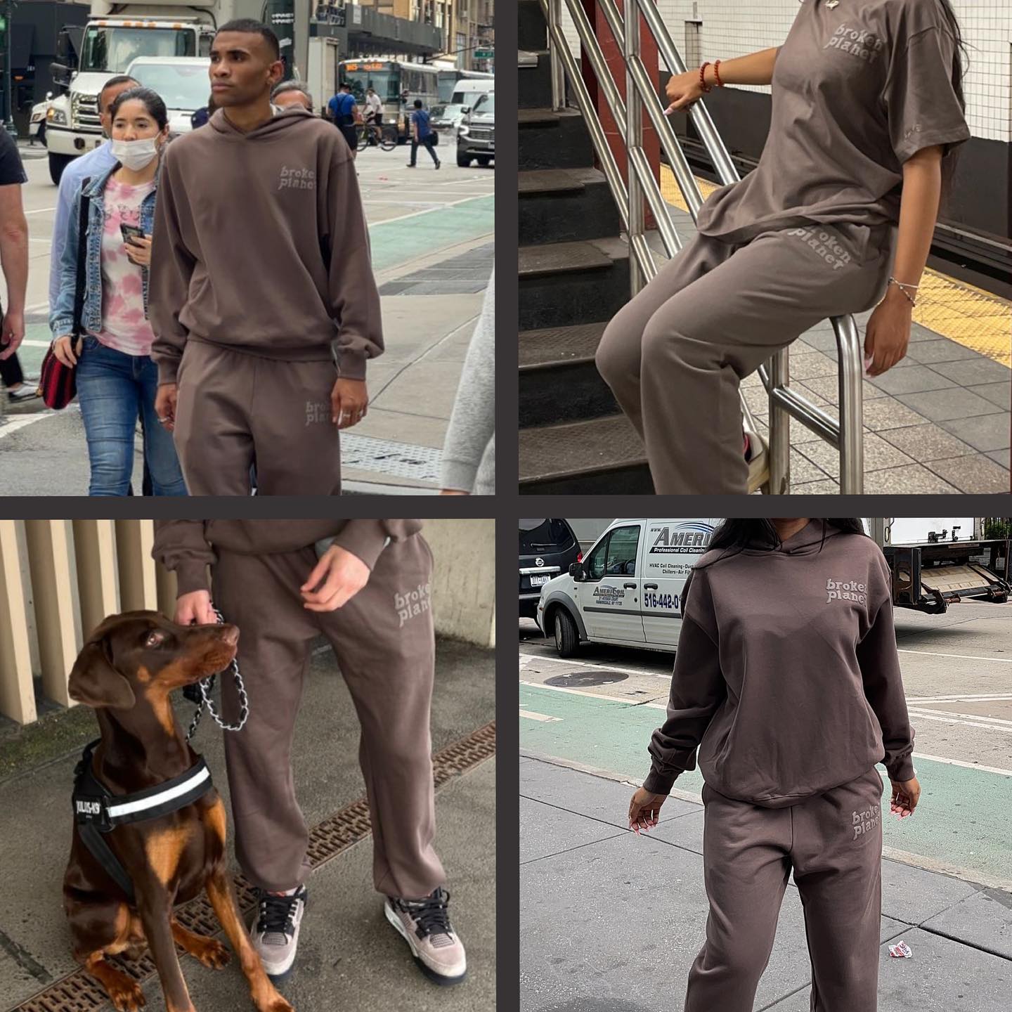 Broken Planet Basic Hoodie Brown