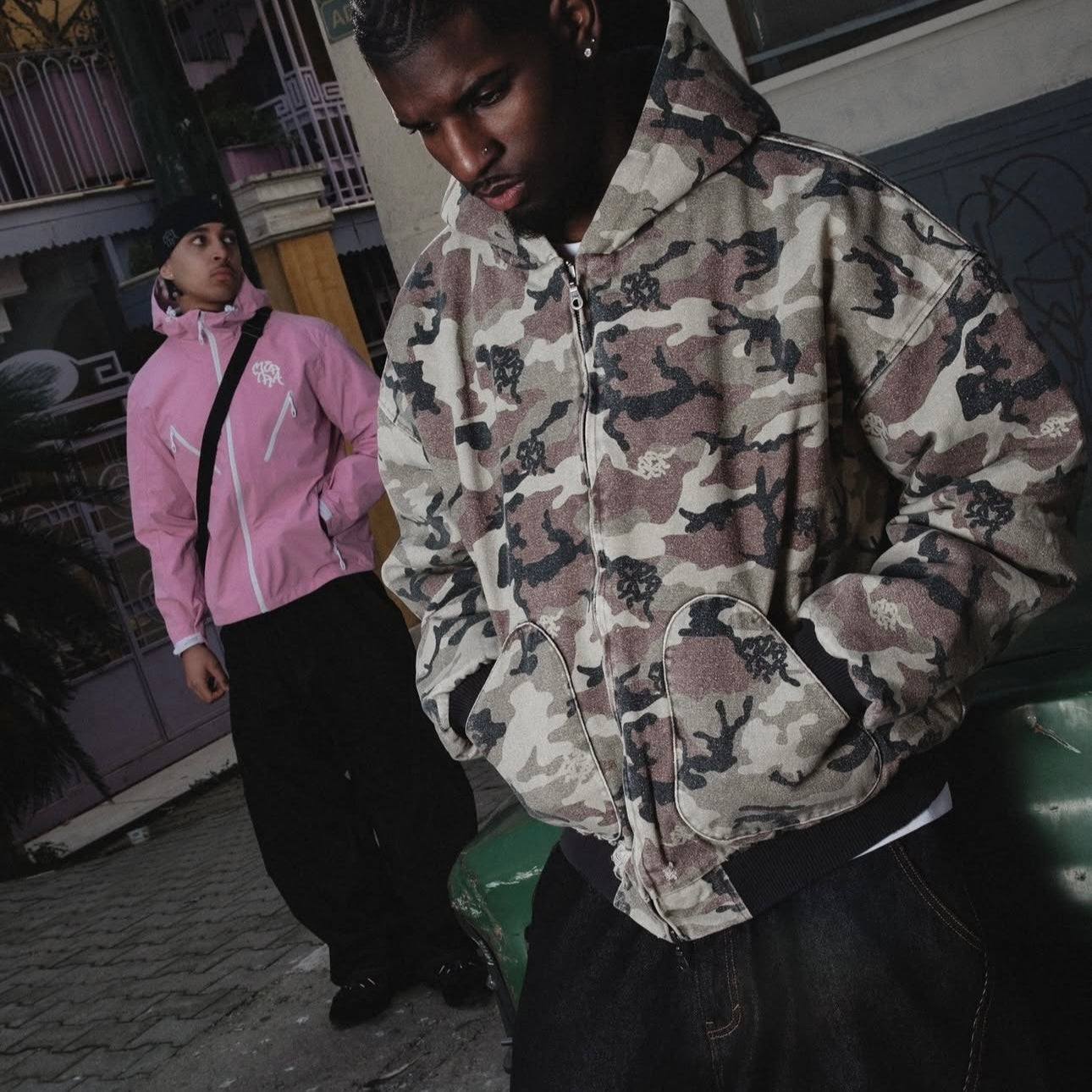 MERTRA Monogram Shell Jacket - (PINK)