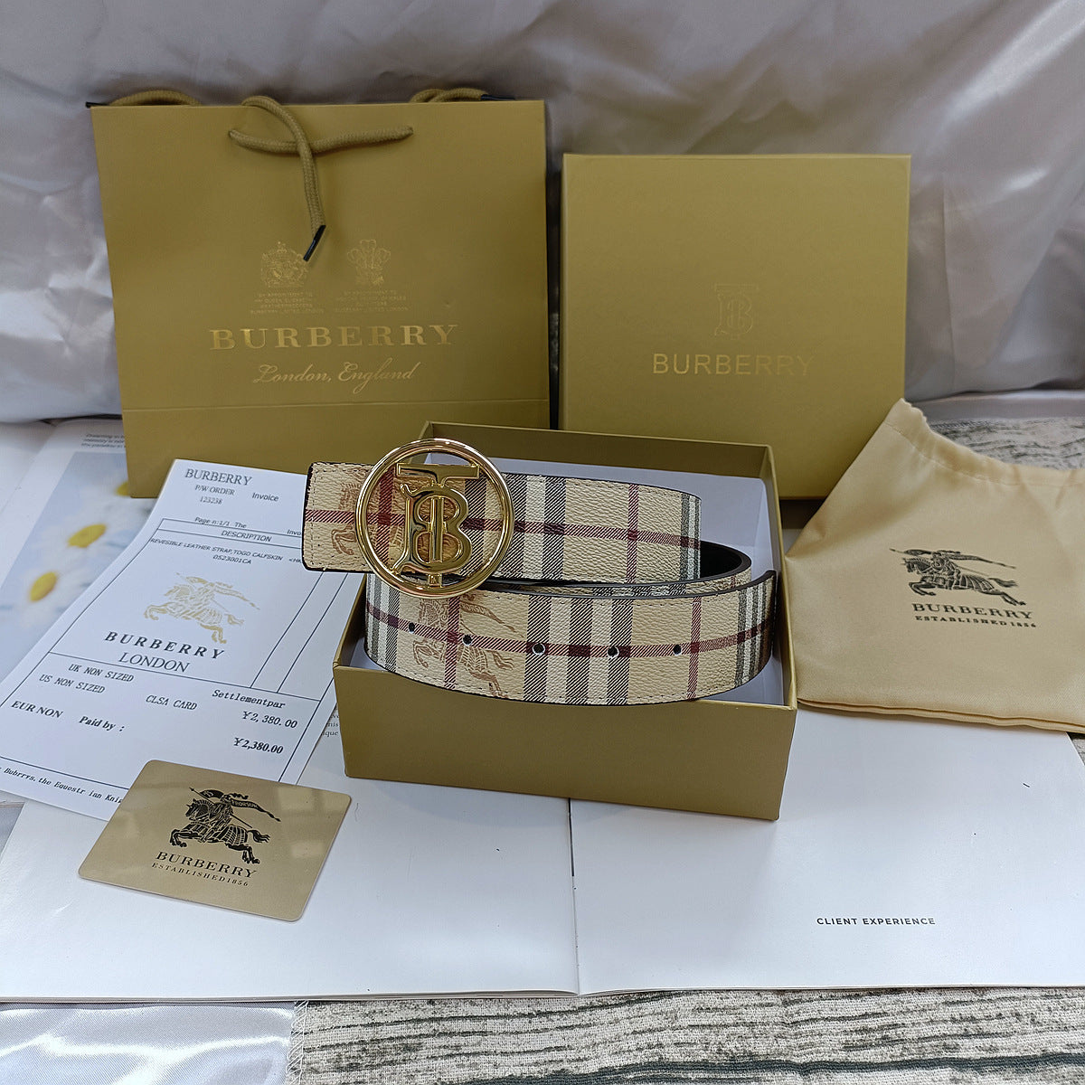 Burberry Vintage Circle Belt - (BRONZE)