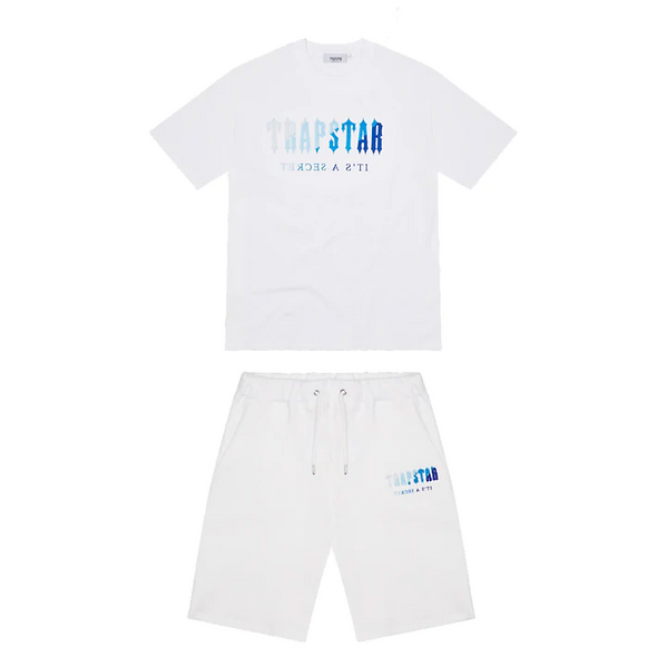 Trapstar Chenille Decoded Short Set White Ice Flavours 2.0