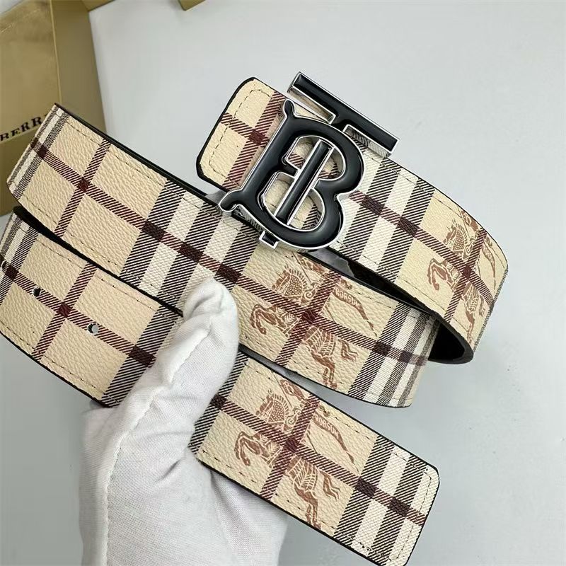 Burberry Vintage TB Belt Black/Silver