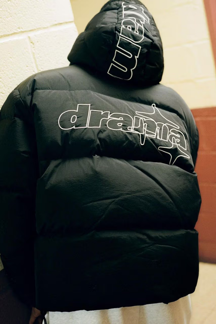 Drama Call Detachable Puffer Black