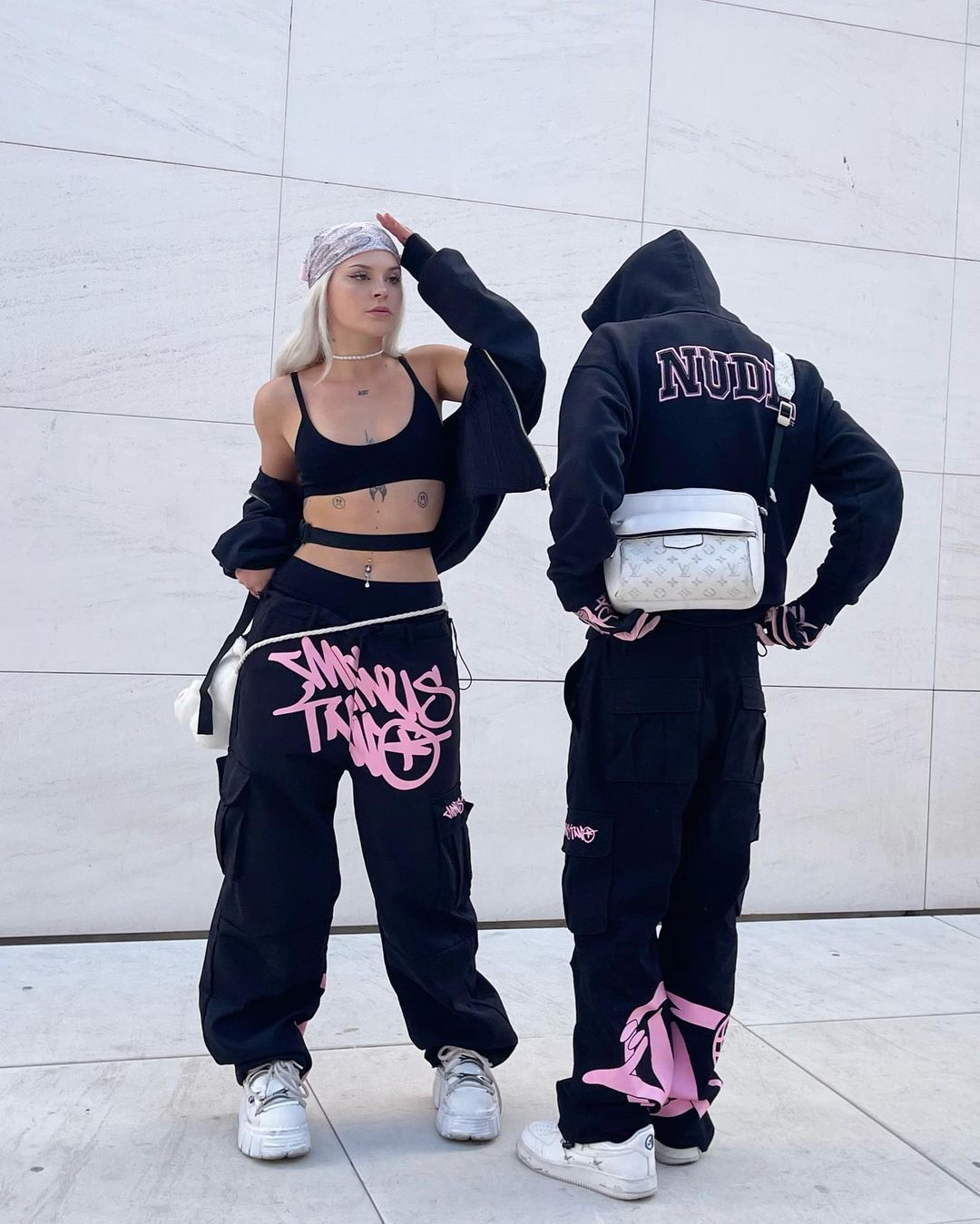 Minus Two Black Graff Cargos - (PINK)