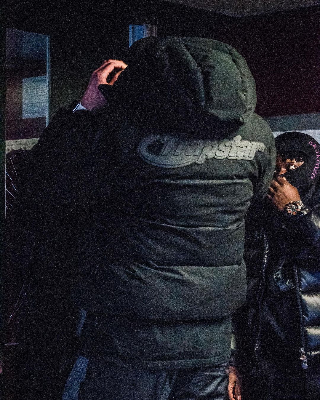 Trapstar Hyperdrive Technical Puffer Jacket Black/White