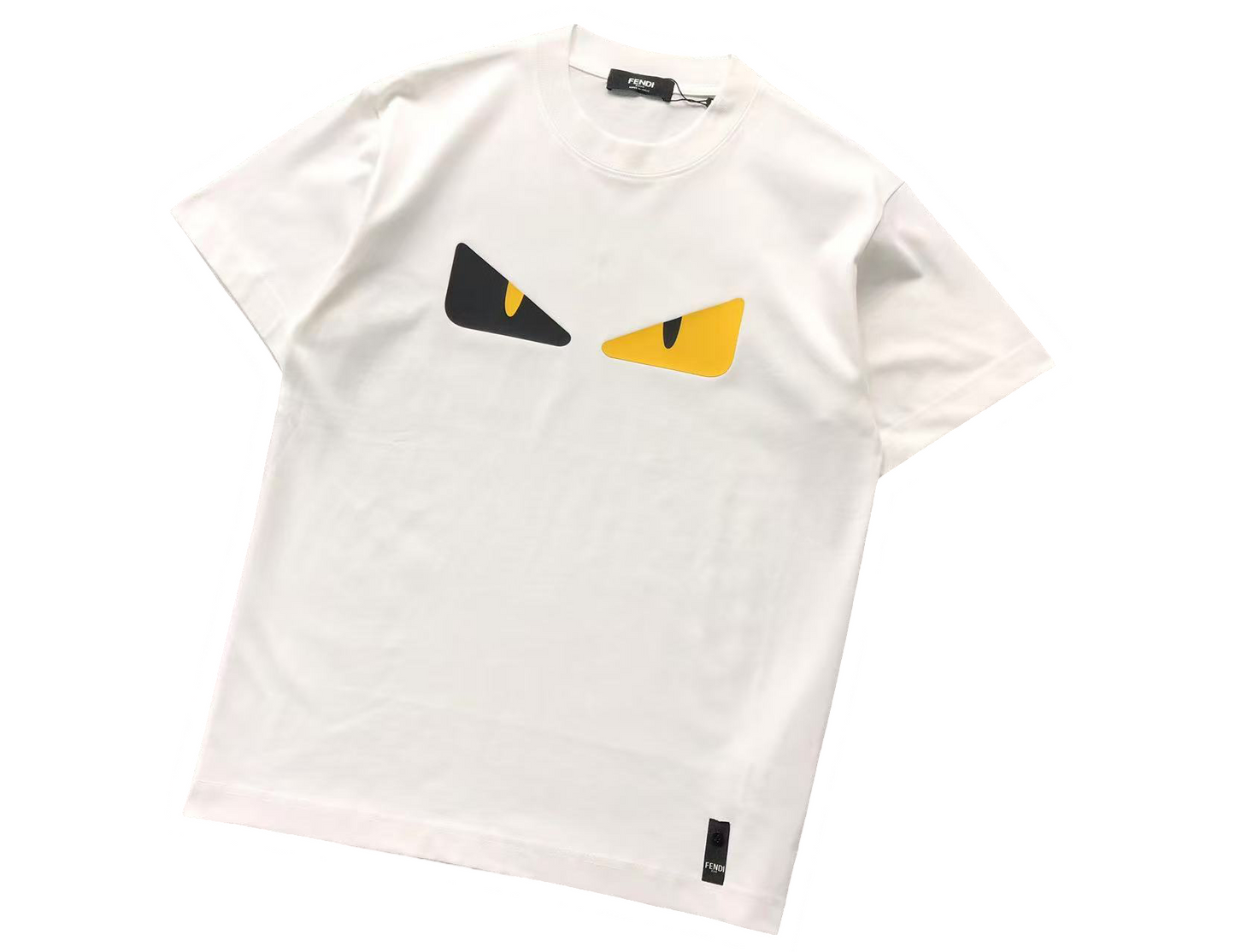 Fendi Bicolor Monster Eyes Tee White