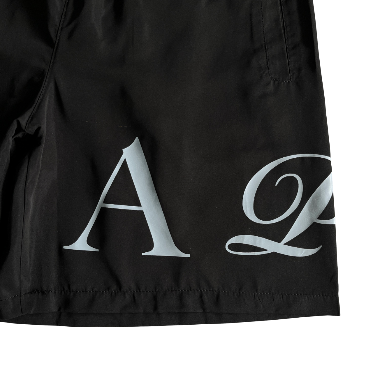 Trapstar Script Swimming Short Black/Niagara Mist