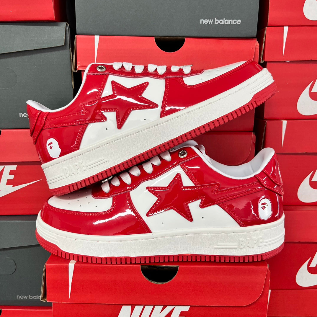 A Bathing Ape Bapesta Red/White