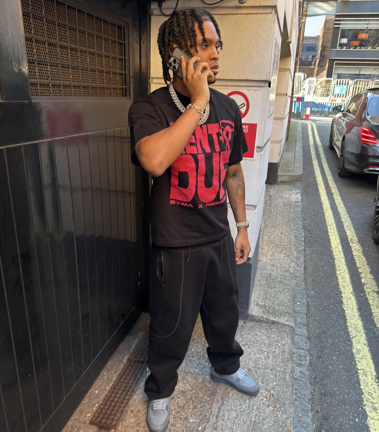 Syna World x NEMZZZ Rent Due Tee Black