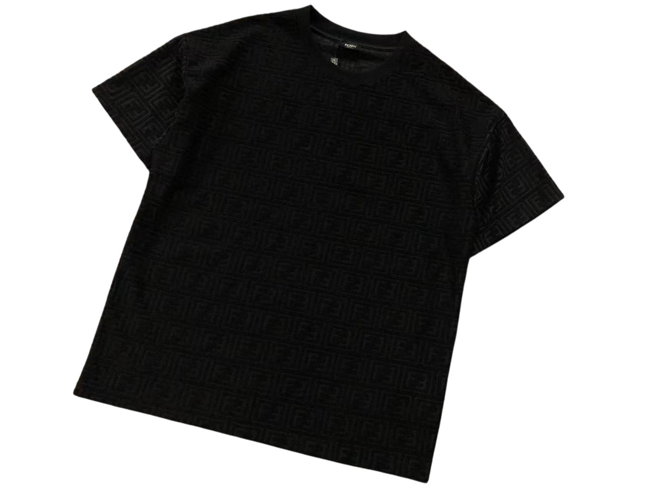 Fendi Waffle Tee Black