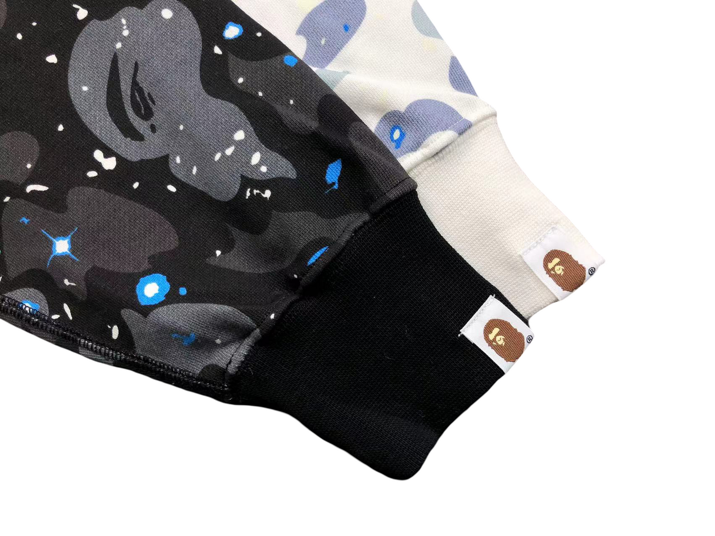 BAPE Space Camo Shark Full Zip Hoodie White Multi
