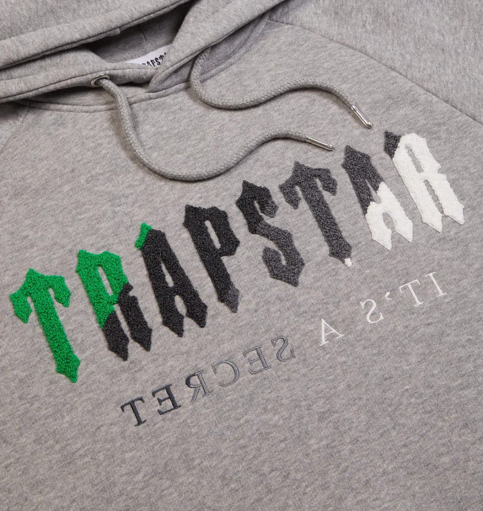 Trapstar Chenille Decoded Hoodie Tracksuit Grey/Green