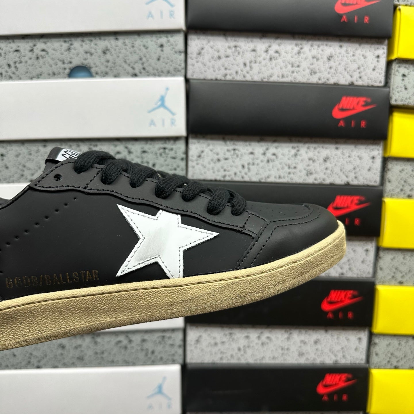 Golden Goose Ball Star Black White