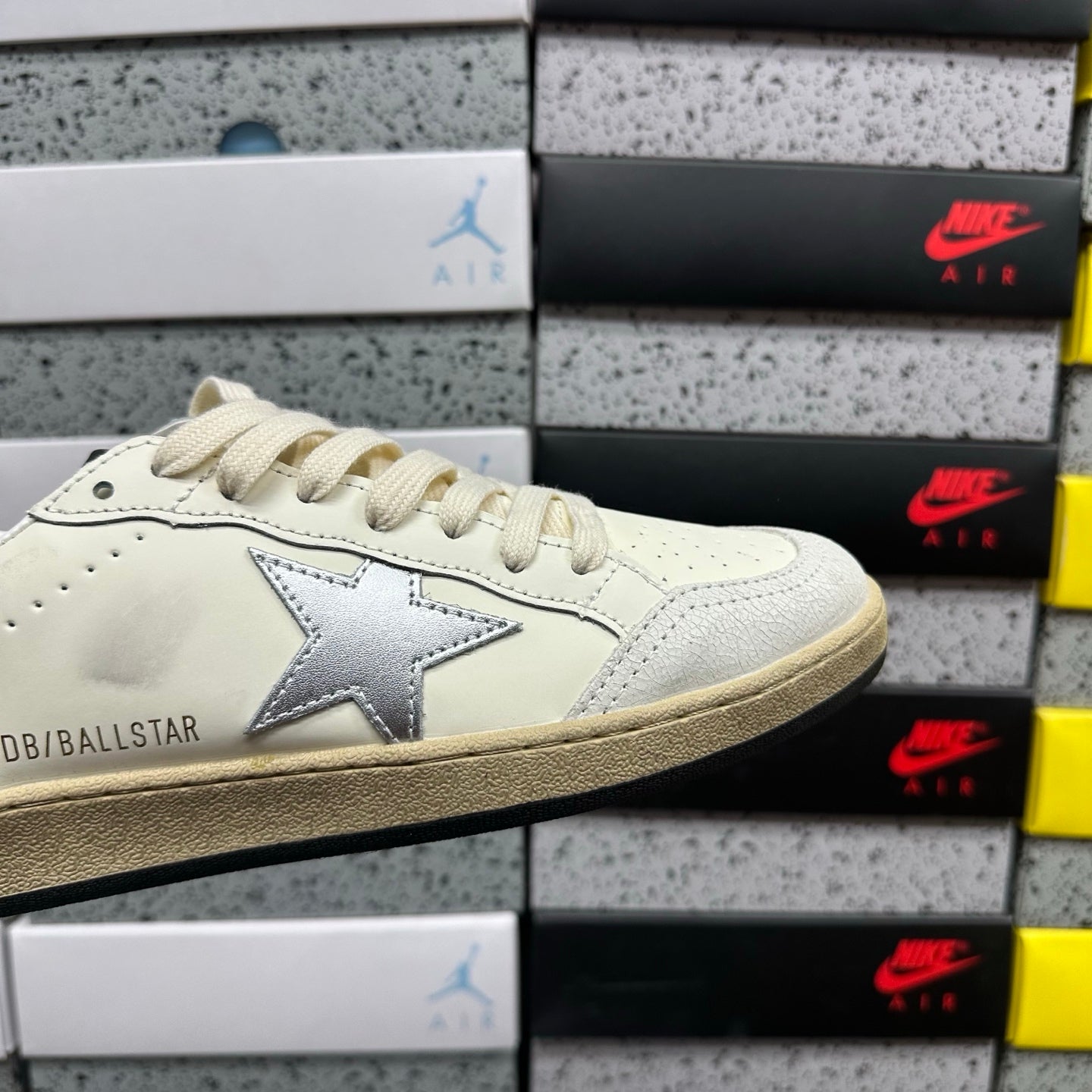 Golden Goose Ball Star Ivory White Silver