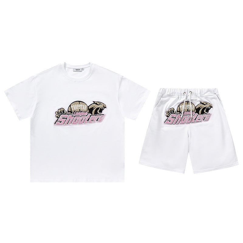 Trapstar Shooters Short Set - (WHITE/PINK)