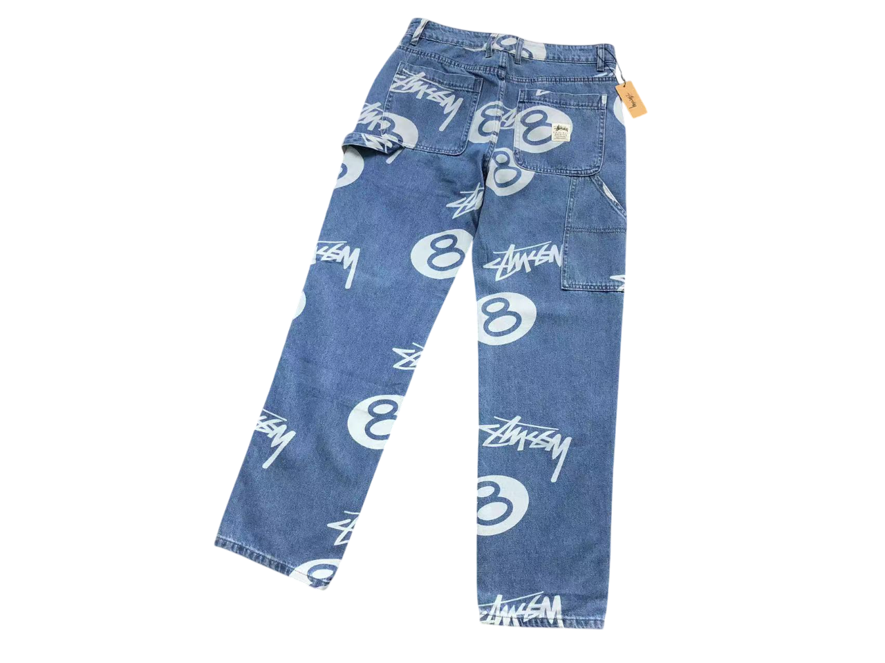 Stussy 8ball Jeans Blue/White