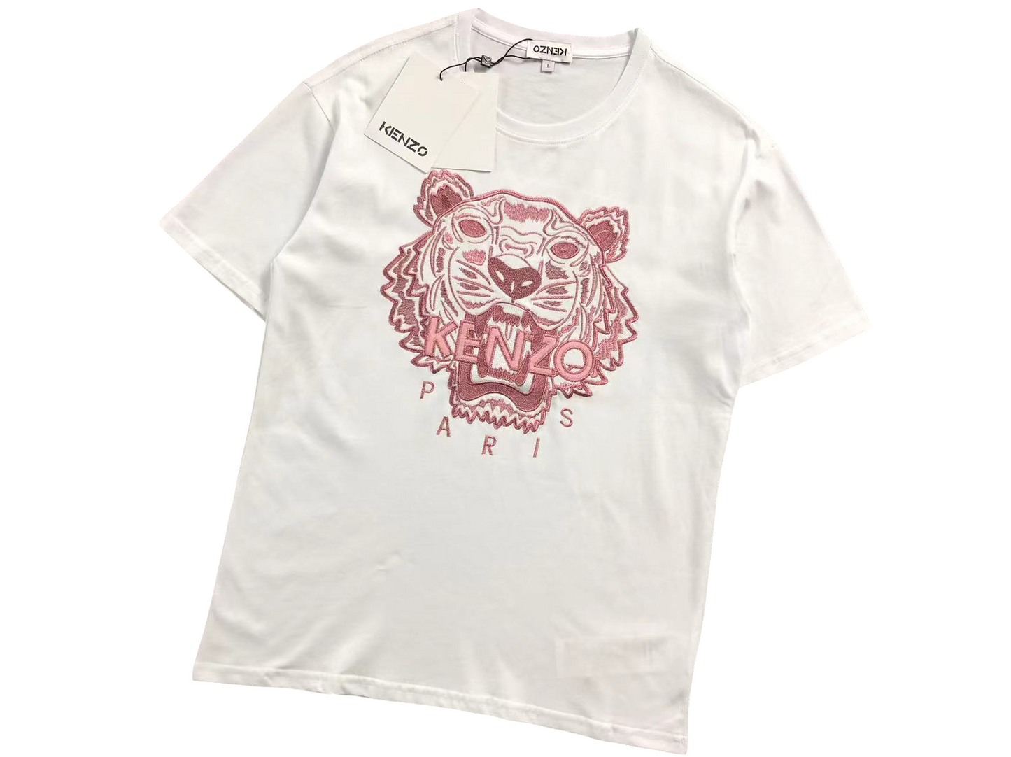 KENZO Tiger Heart Tee White/Pink