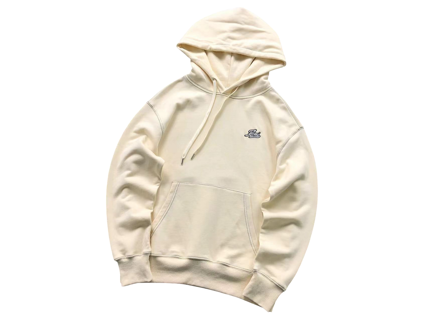 AMI Paris Vice Hoodie Cream