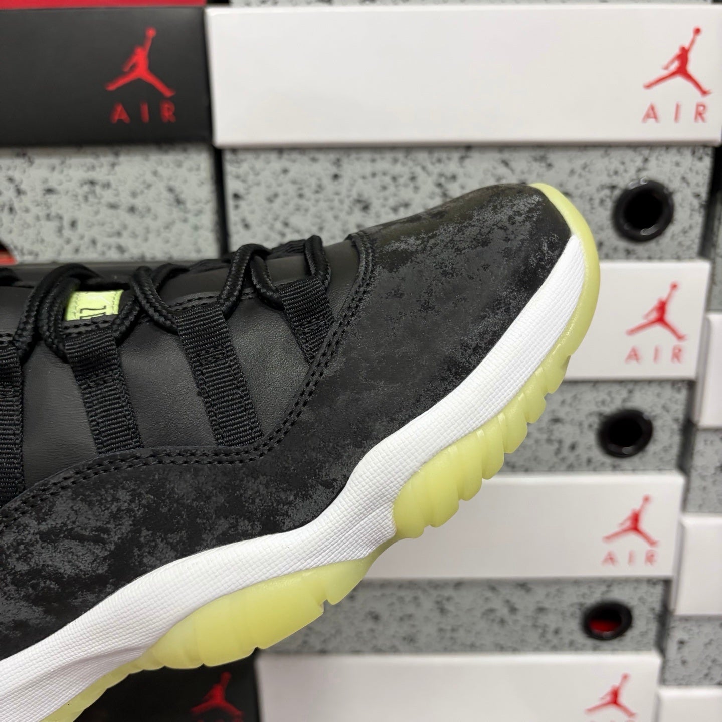 Jordan 11 Retro Black Barely Volt