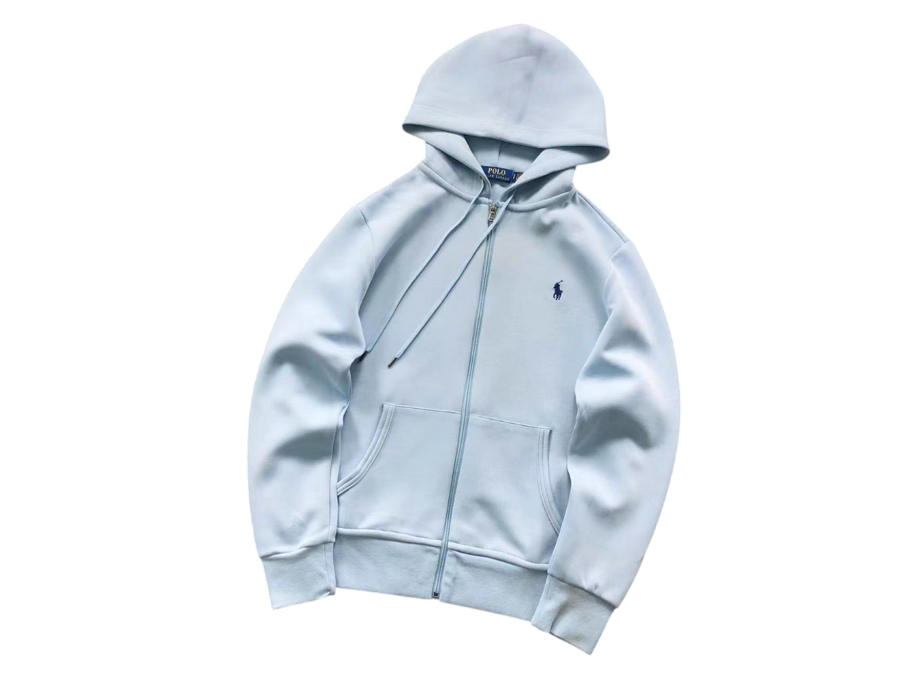Ralph Lauren Classic Zip Hoodie Light Blue
