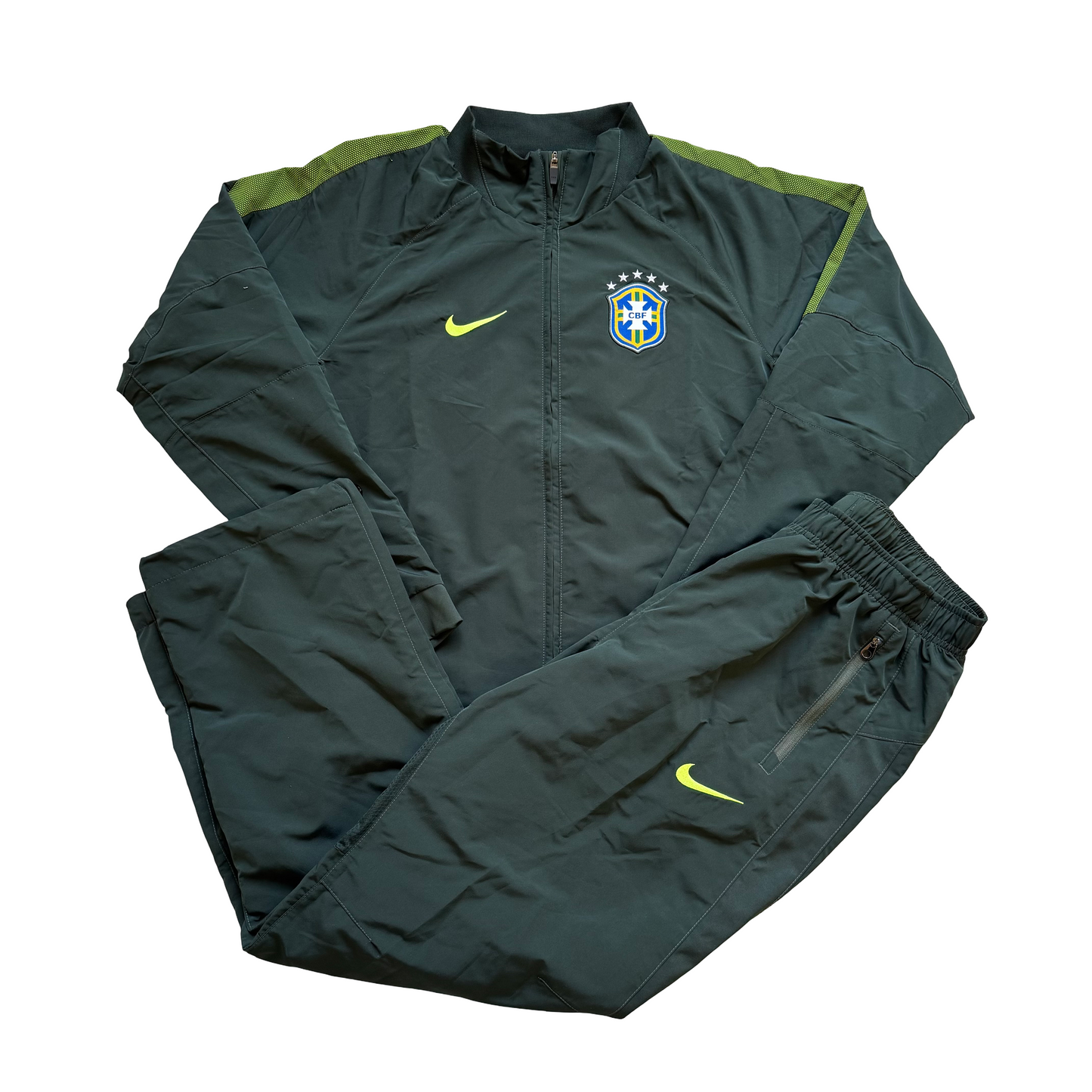 Nike Vintage Brazil Shell Suit Jogging Green
