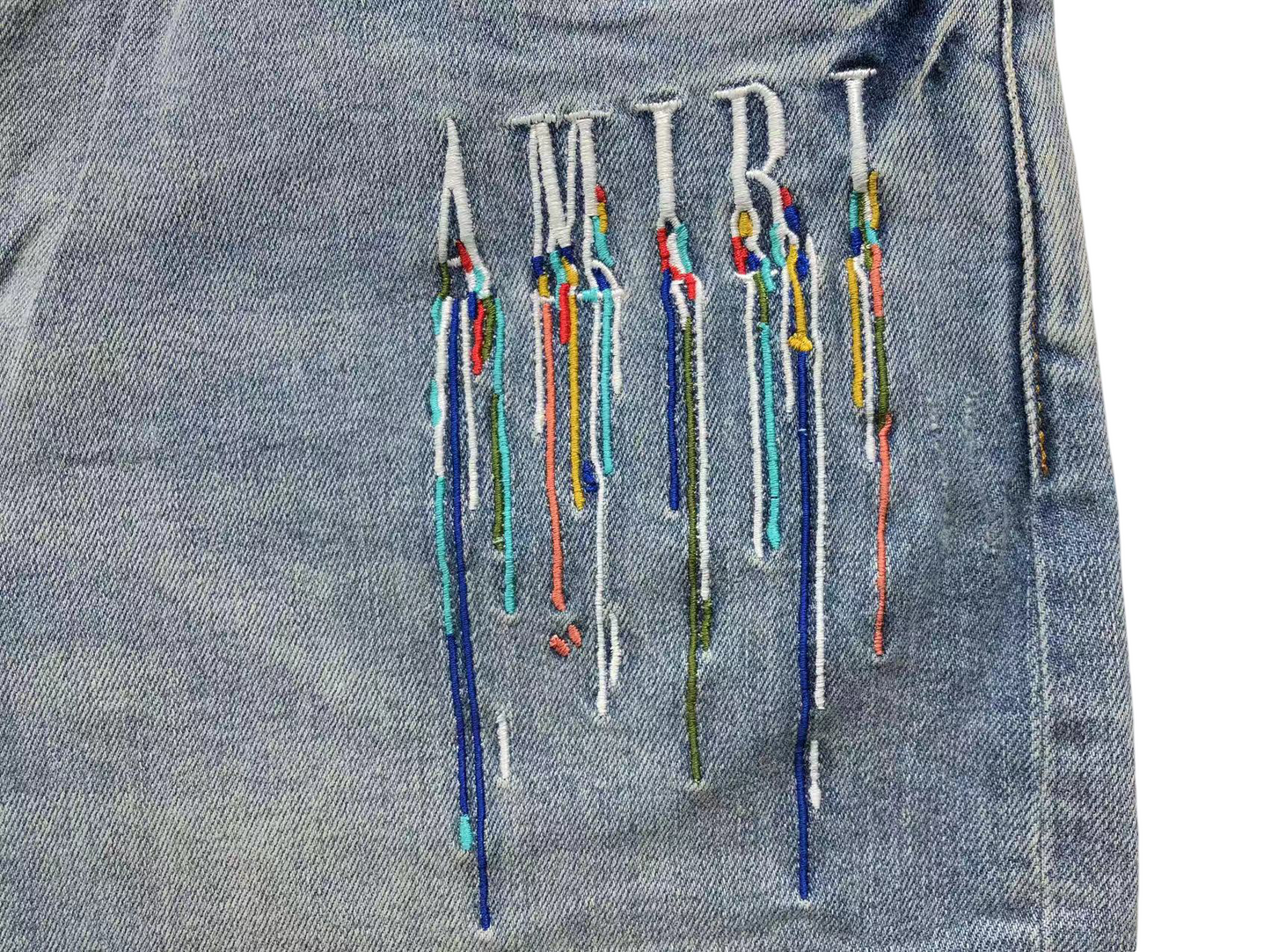 AMIRI Painted Denim Jeans Blue