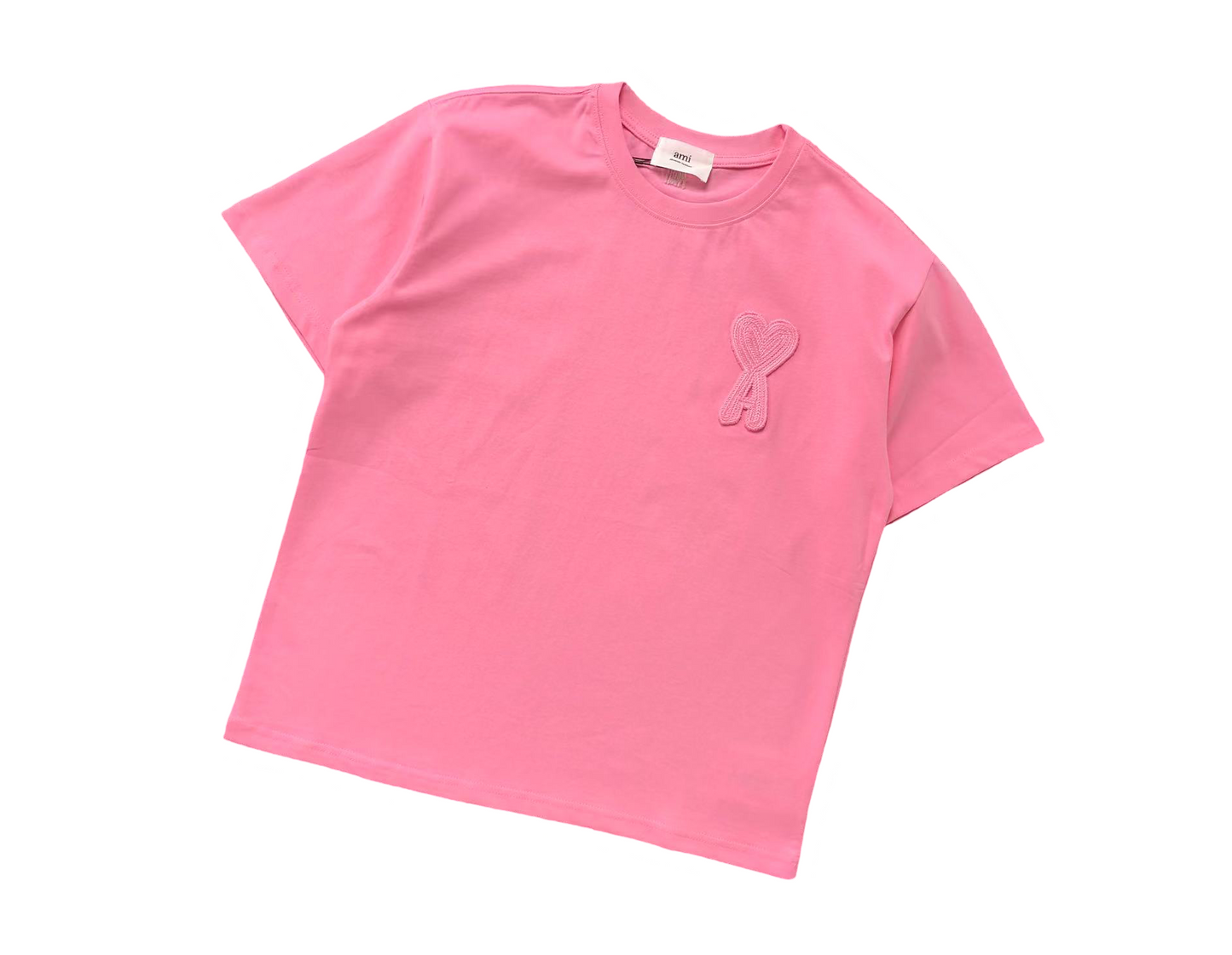 AMI Paris Maxi Heart Tee Pink