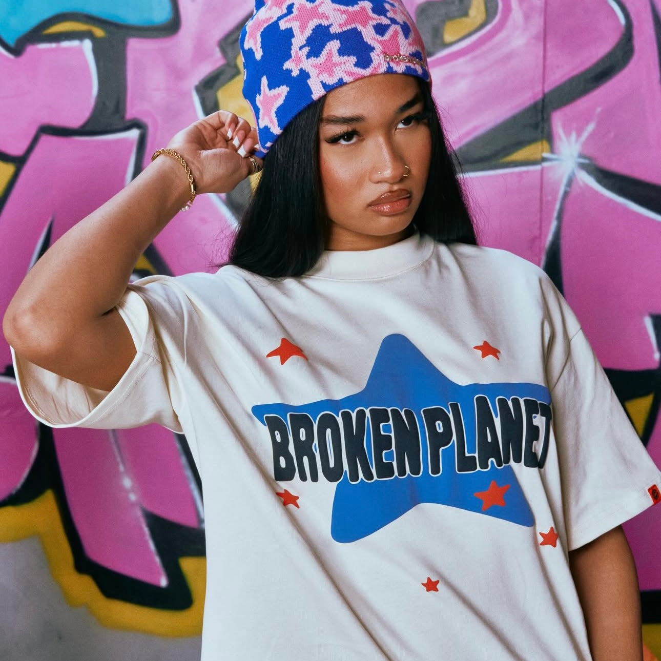 Broken Planet Star Tee Vanilla