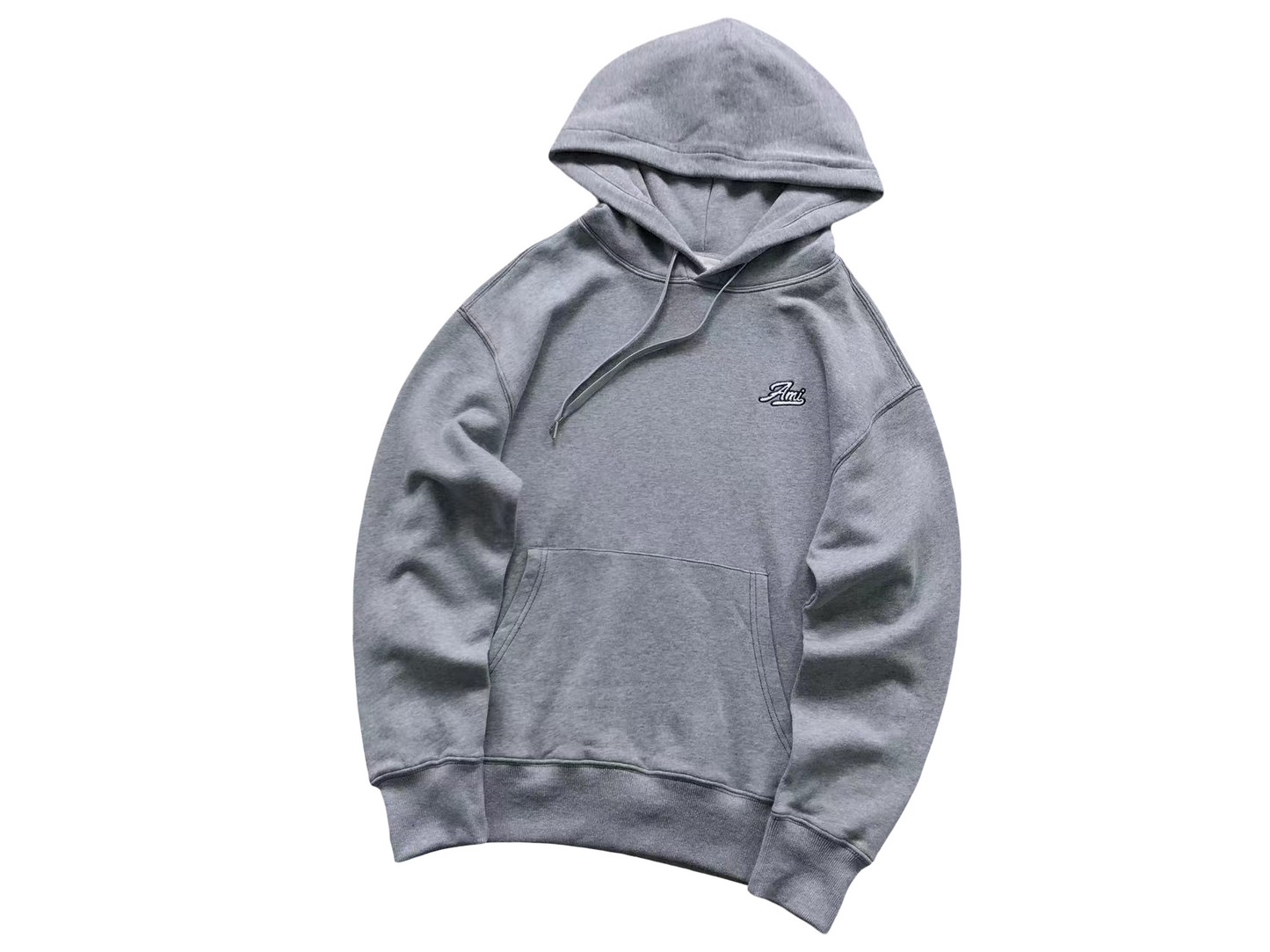 AMI Paris Vice Hoodie Grey