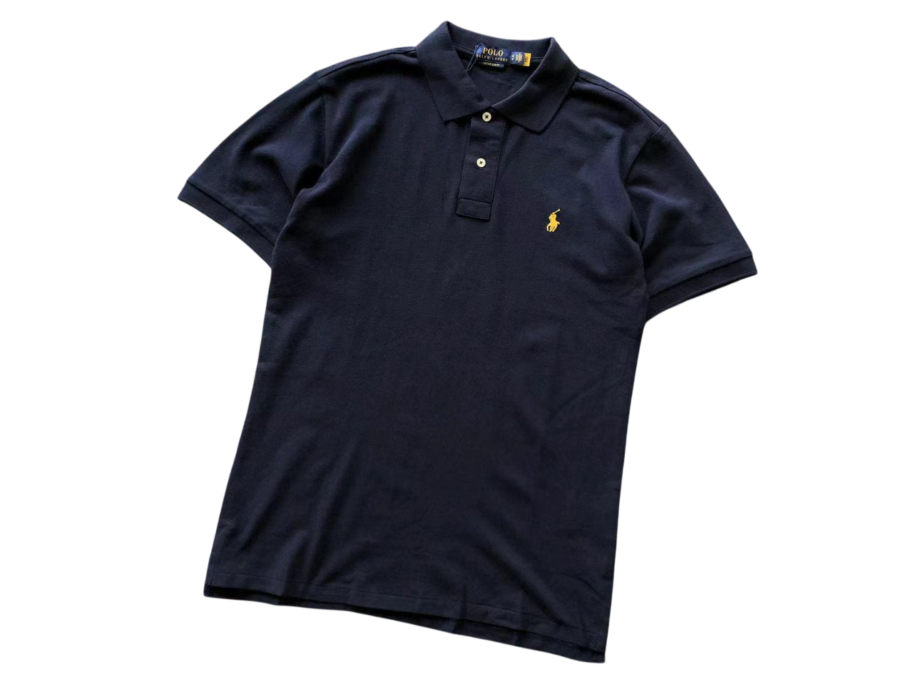 Ralph Lauren Classic Polo - (NAVY/YELLOW)