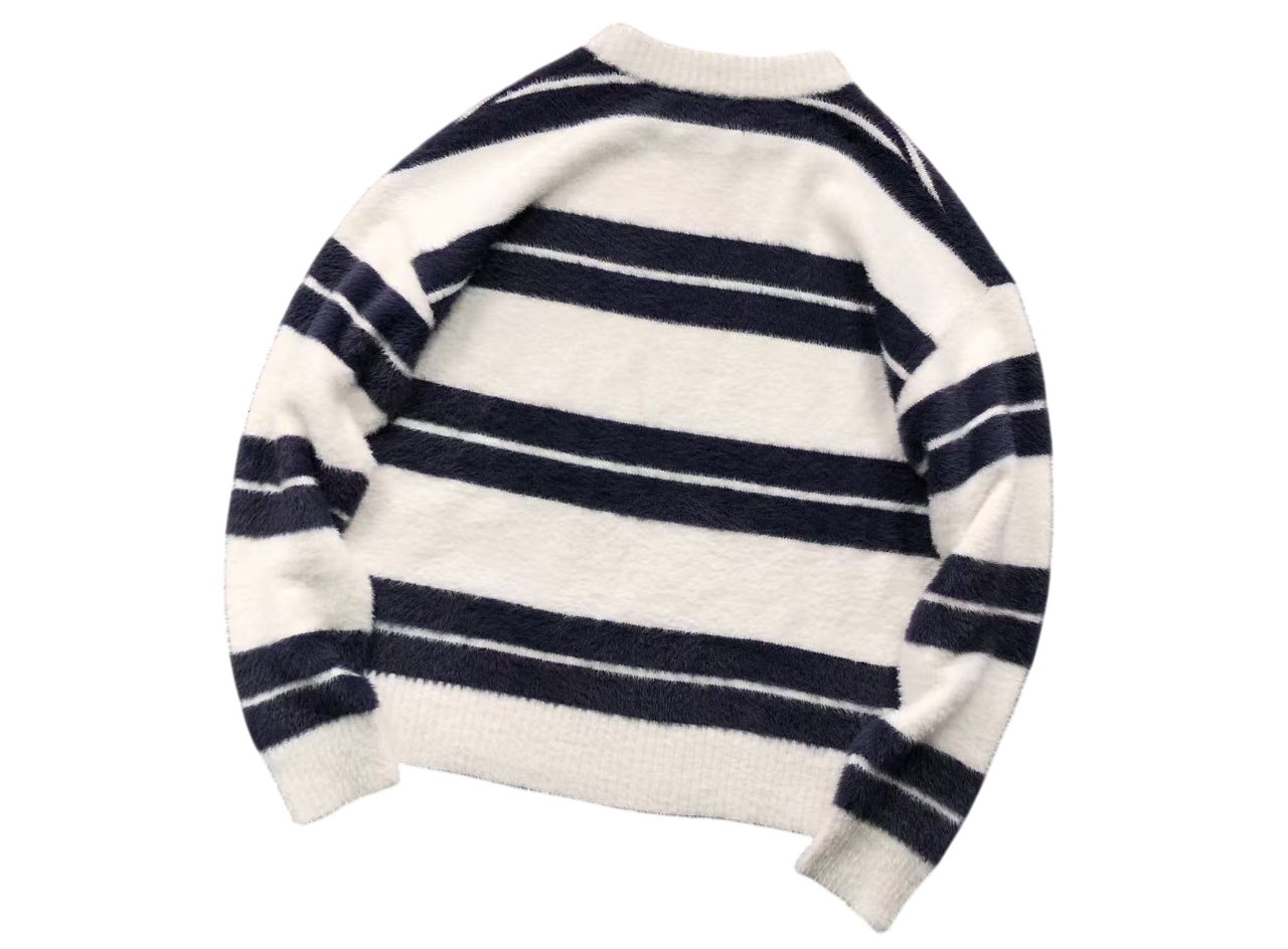 Stussy Knit Crewneck Navy/White