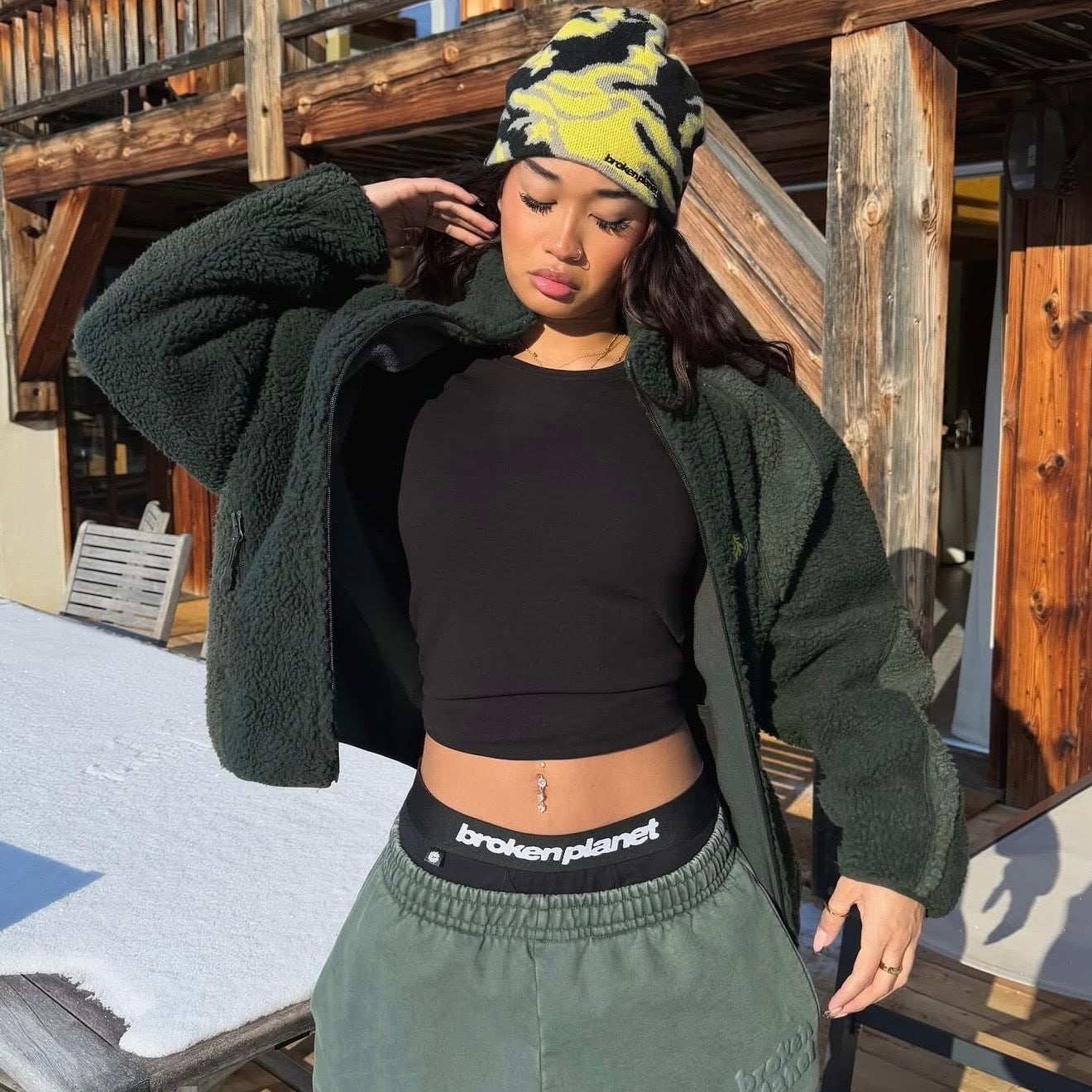 Broken Planet Not From Here Hoodie Green