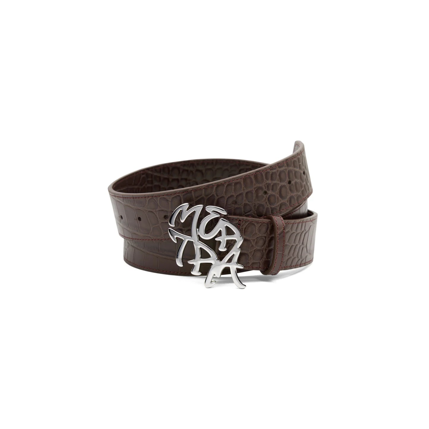 MERTRA Alligator Skin Belt - (BROWN)