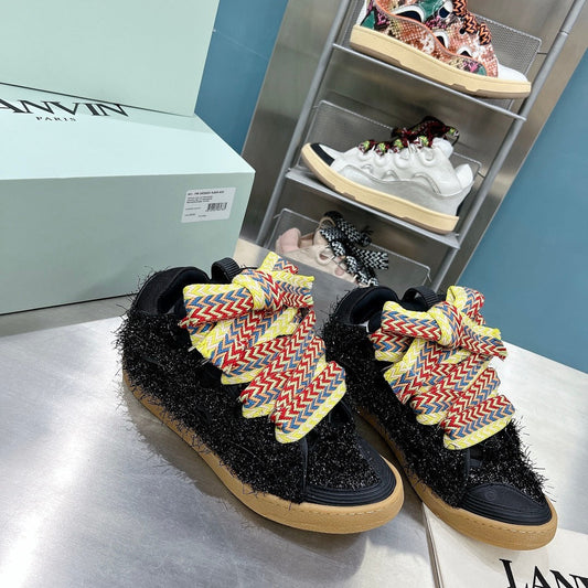 Lanvin Curb Shaggy Tweed Black