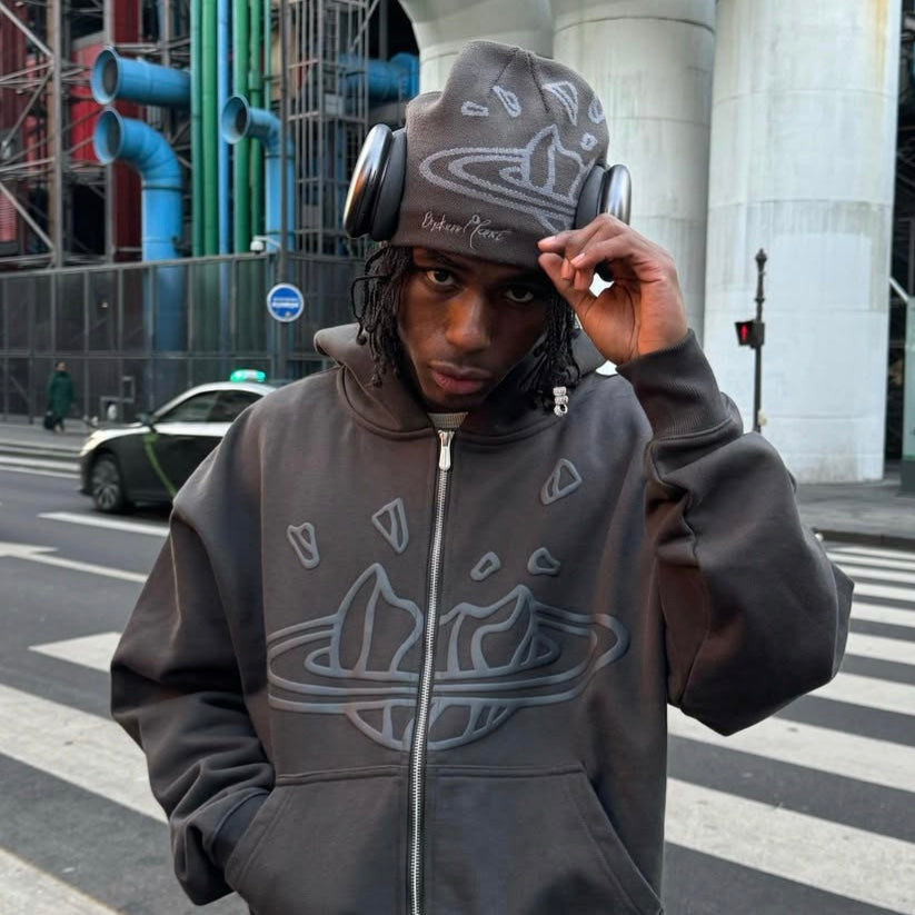 Broken Planet Outer Space Beanie Grey