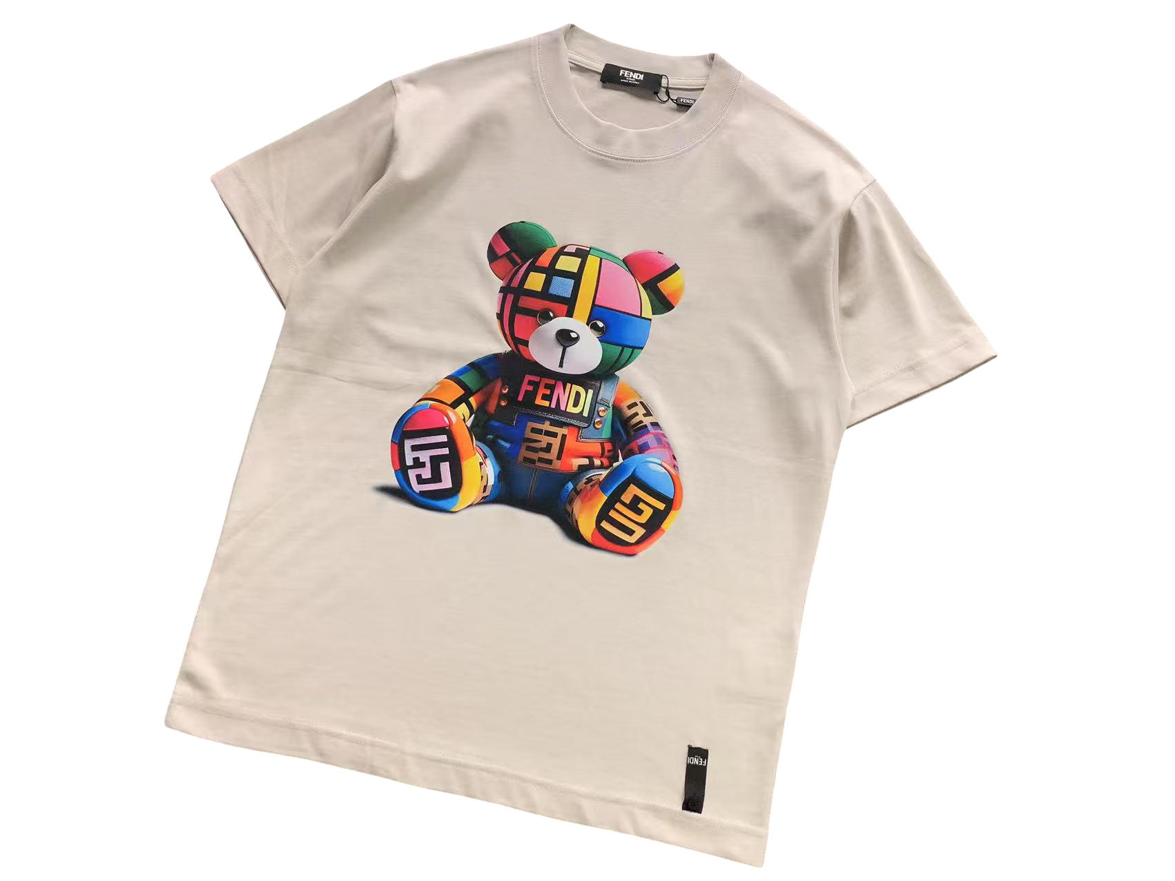 Fendi 3D Bear Tee Cream