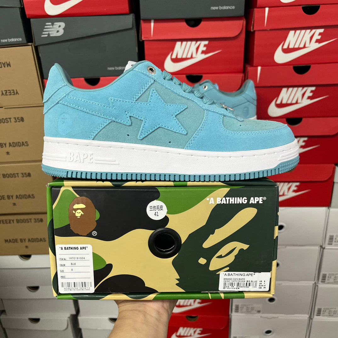 A Bathing Ape Bapesta Leather Blue