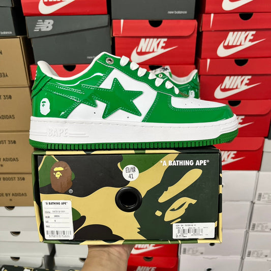 A Bathing Ape Bapesta Green/White