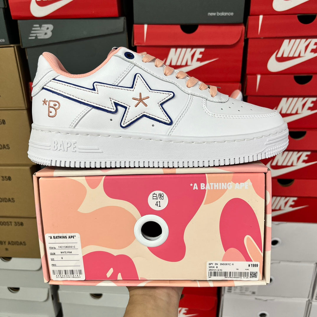 A Bathing Ape Bapesta White/Pink
