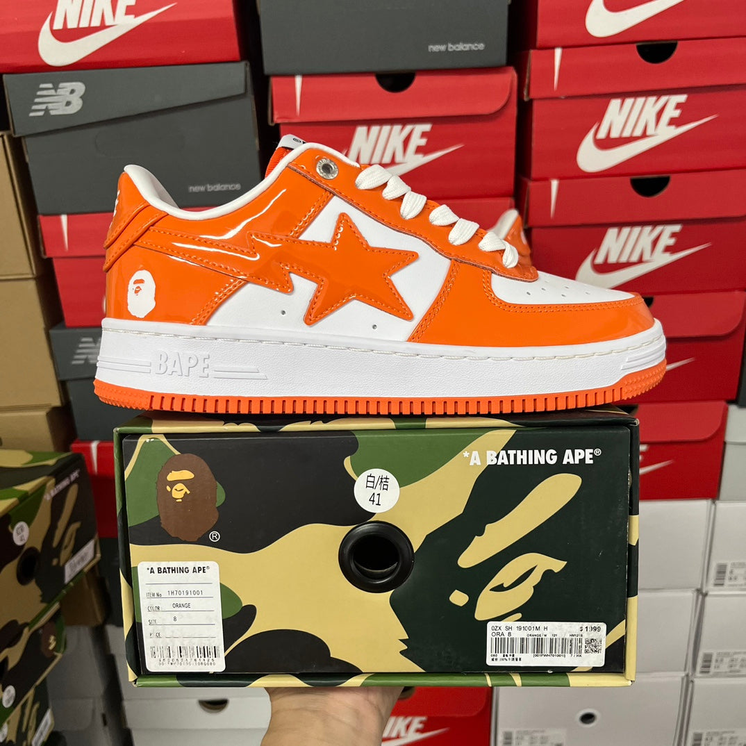 A Bathing Ape Bapesta Orange/White