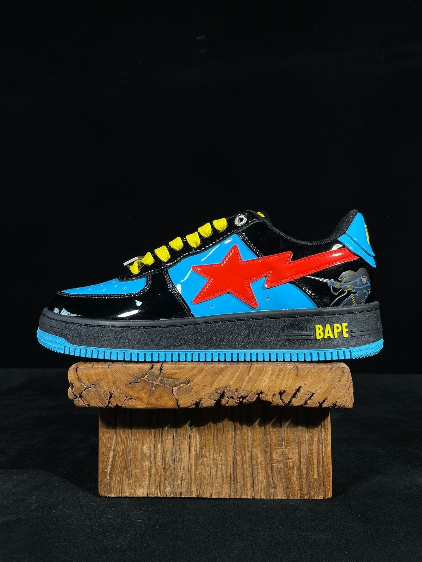 A Bathing Ape Bapesta Marvel Edition Black Widow