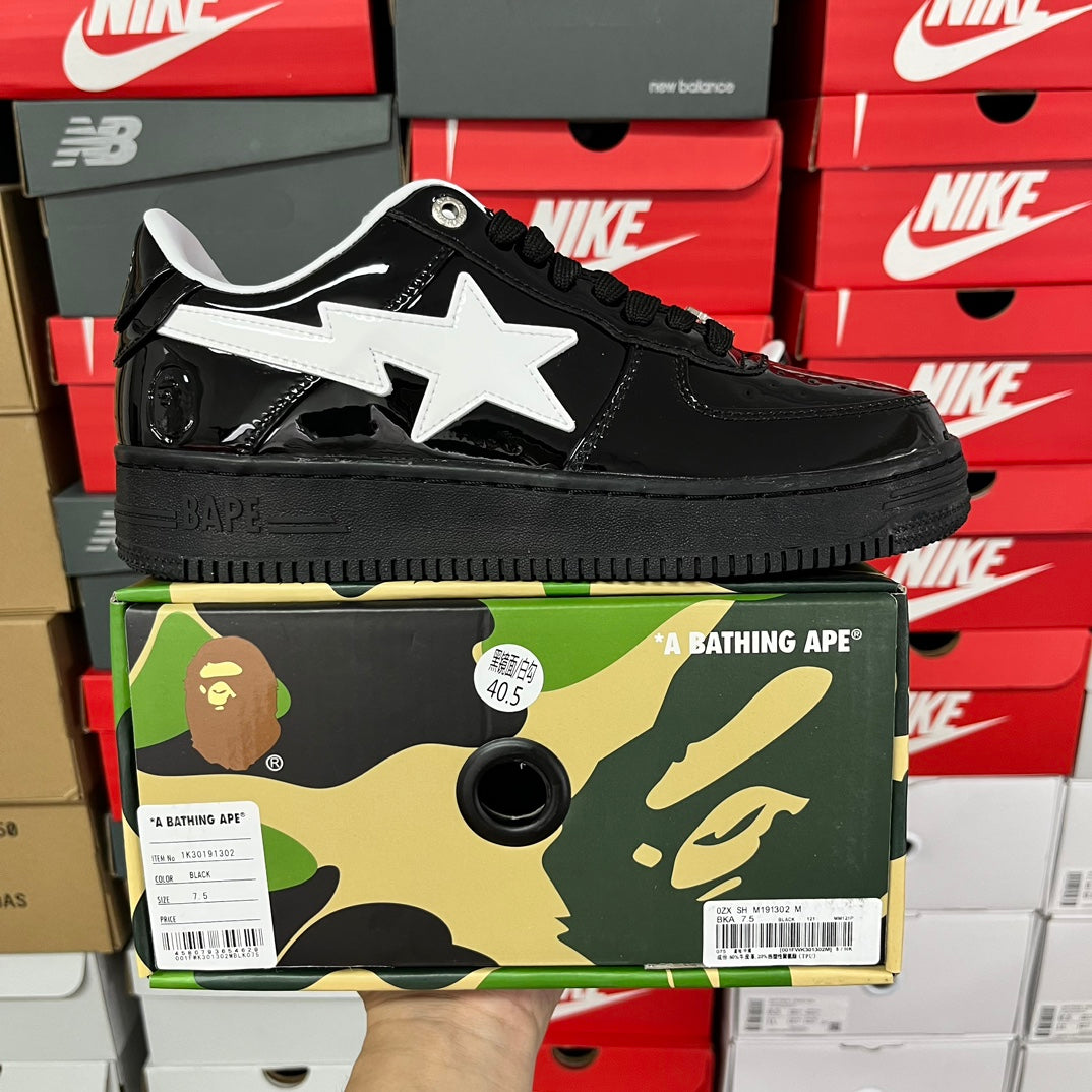 A Bathing Ape Bapesta Triple Black/White