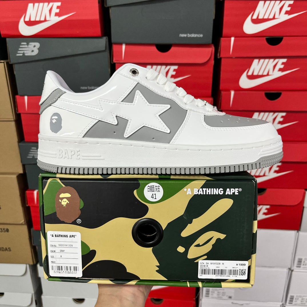 A Bathing Ape Bapesta Grey/White