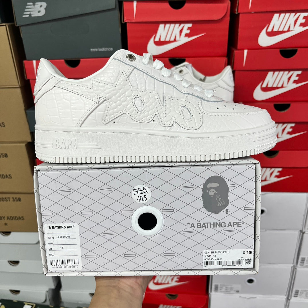 A Bathing Ape Bapesta OVO White