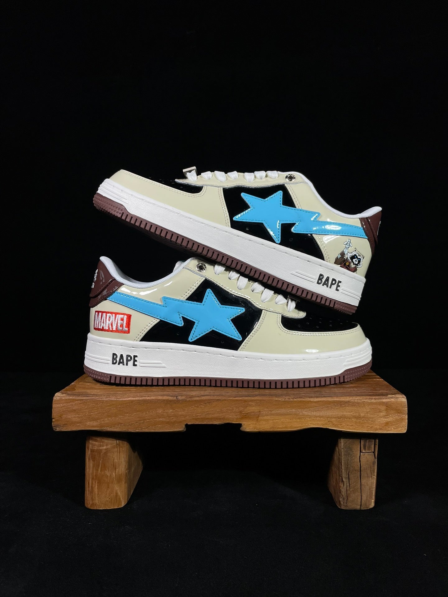 A Bathing Ape Bapesta Marvel Edition Rocket Raccoon