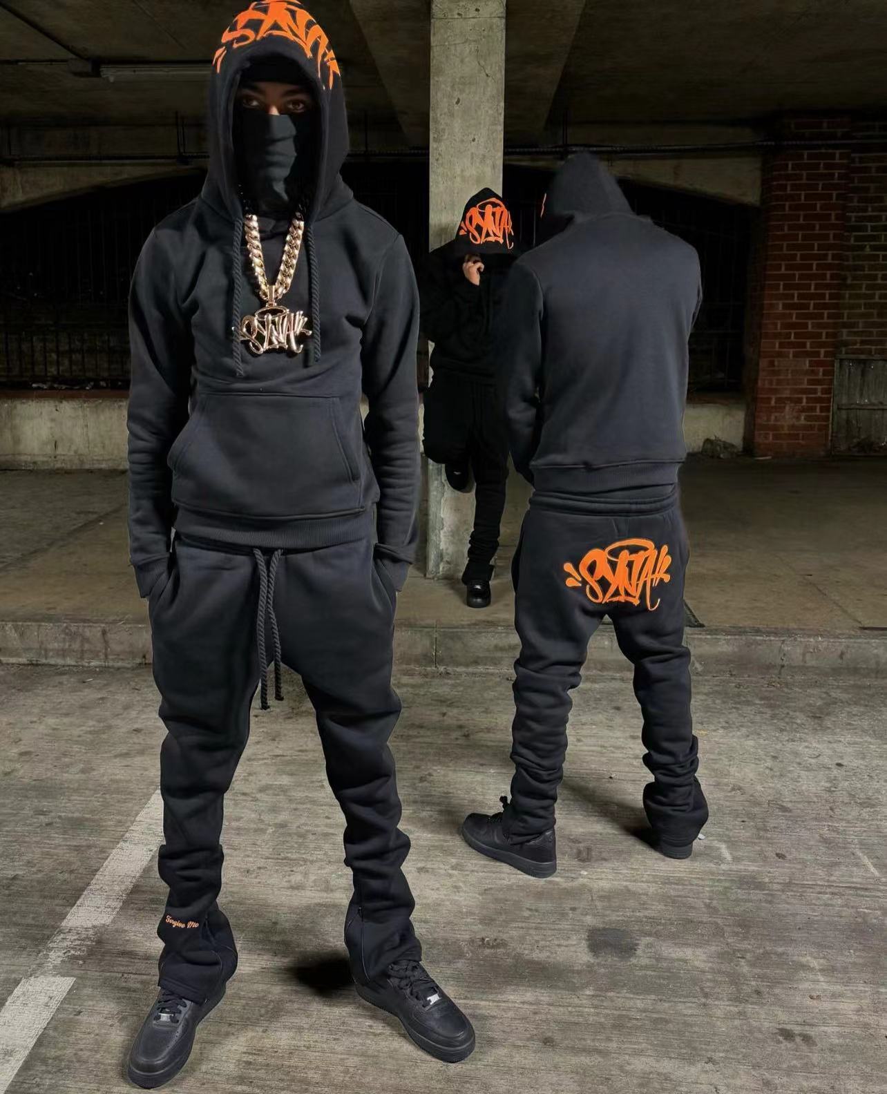 Syna World Tracksuit Black/Orange