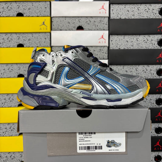 Balenciaga Runner 7.5 Metallic Silver Blue