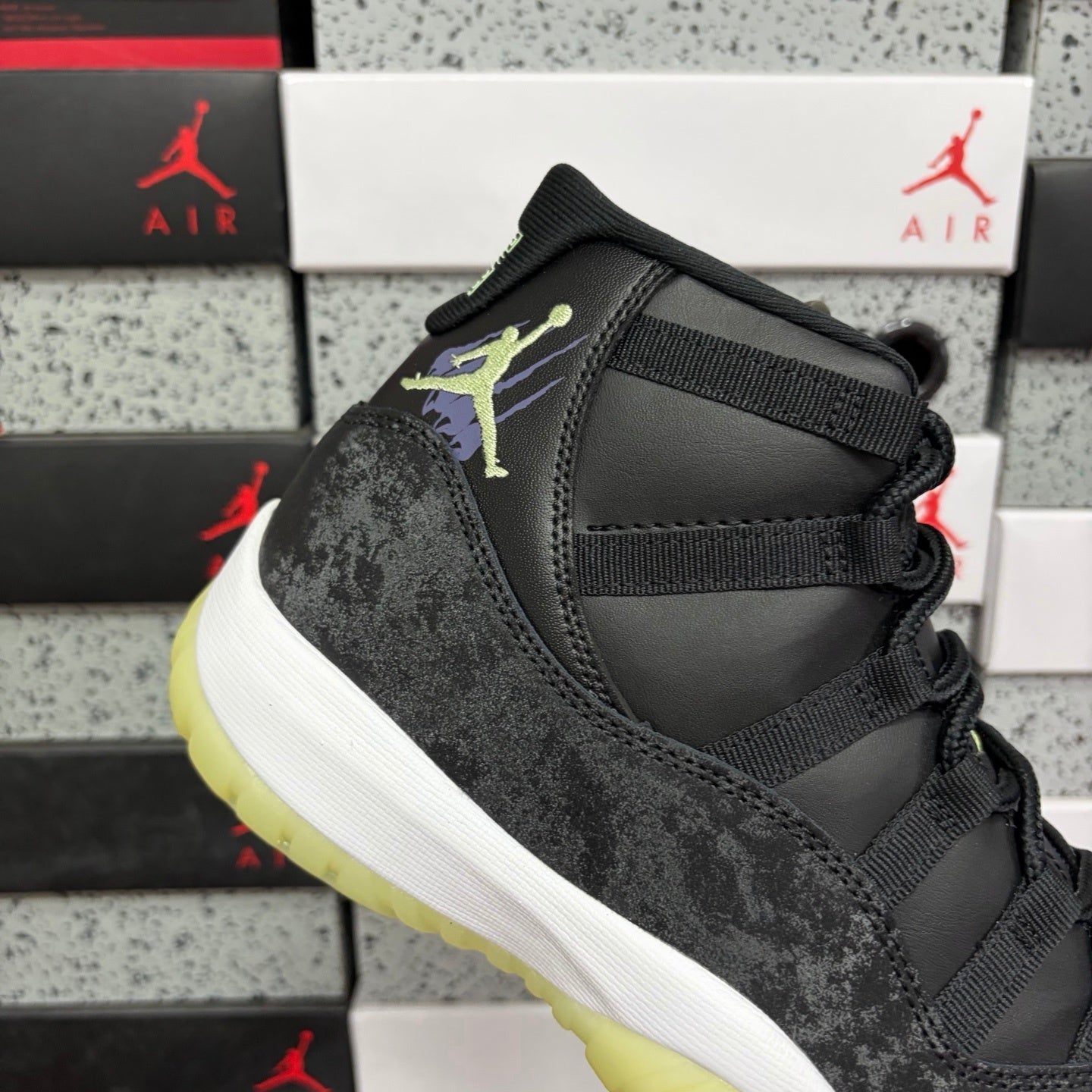 Jordan 11 Retro Black Barely Volt