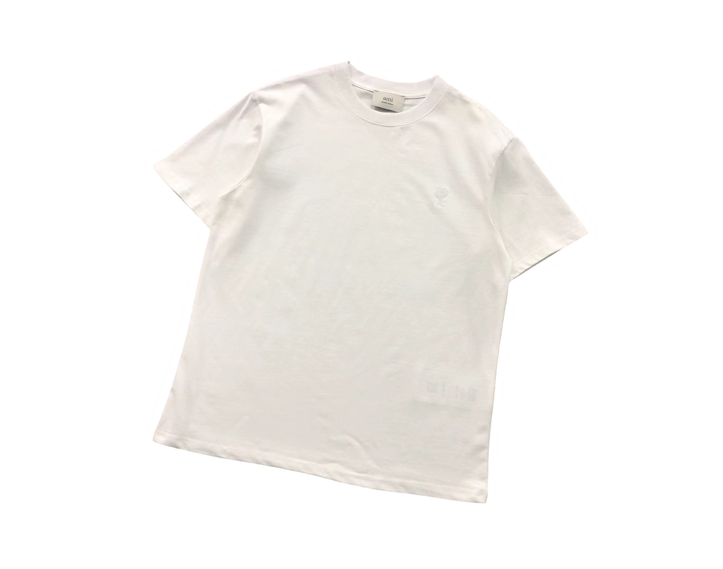 AMI Paris White Heart Tee White