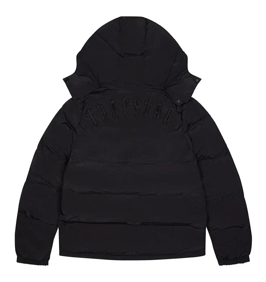 Trapstar Irongate Detachable Hooded Puffer Jacket Blackout Edition