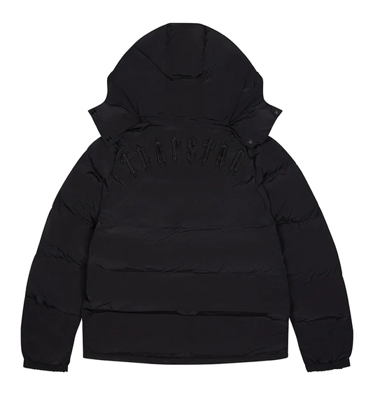 Trapstar Irongate Detachable Hooded Puffer Jacket Blackout Edition